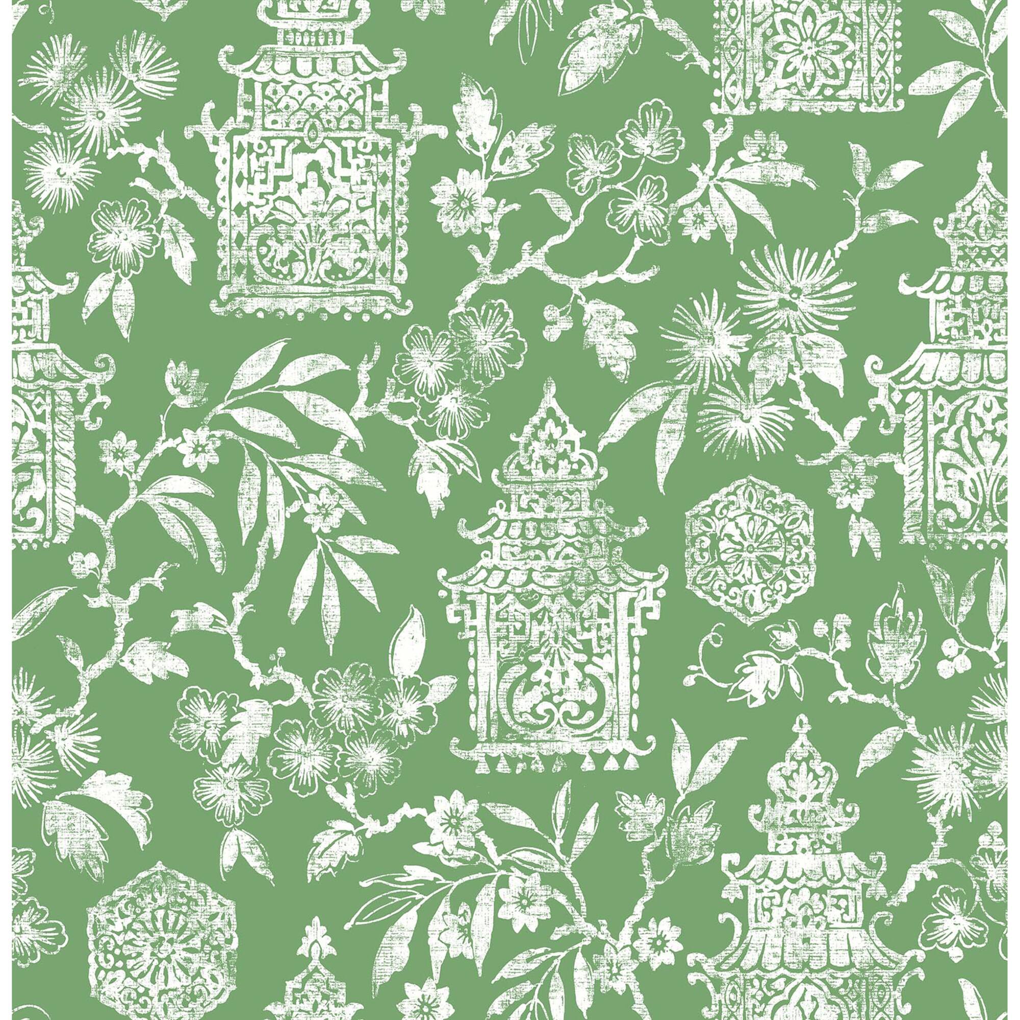NuWallpaper Green Danson Peel & Stick Wallpaper